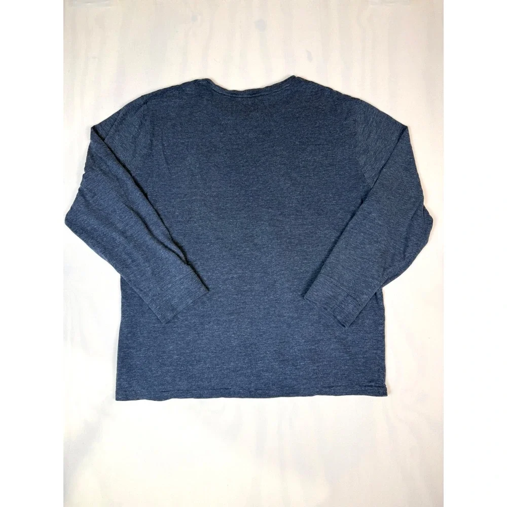 Polo Ralph Lauren Custom Slim Fit Blue‎ Heather Long Sleeve Tee Shirt XL